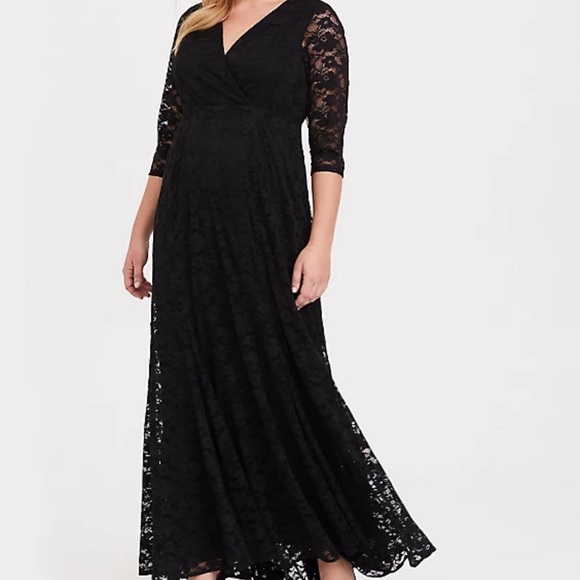 NEW torrid special occasion black lace evening gown - Picture 4 of 10